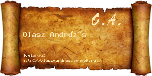 Olasz András névjegykártya